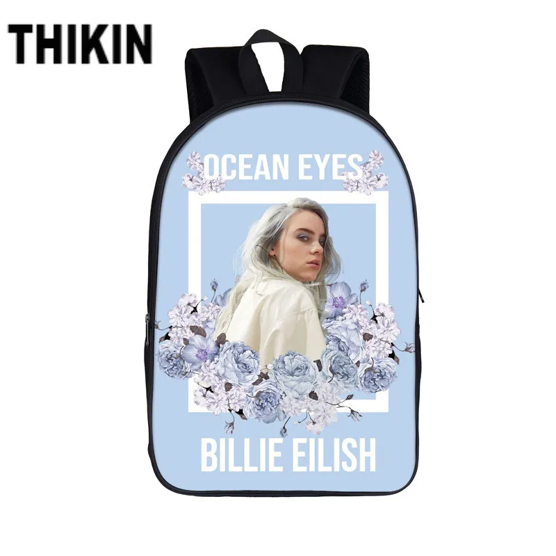 THIKIN хип-хоп Детский рюкзак Billie Eilish школьная сумка для подростка мальчиков и девочек раппер Женская Повседневная сумка для школьников сумка