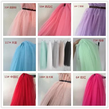 

5Meters 150cm Soft Tulle Mesh Fabric For Wedding Decoration Black White Netting Fabric DIY Crafts Skirt Curtain Party Supply