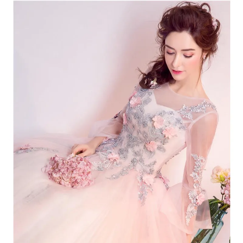 Vestidos Quinceanera 15 Anos бальные Платья пышные платья новое платье для выпускного вечера с аппликацией для вечерние платья с v-образным вырезом Vestido 0025