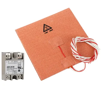 

3D Printer Parts Heated Bed Heating Pad Silicone SSR Solid State Relay Kit For Ender 3 3 Pro CR-10