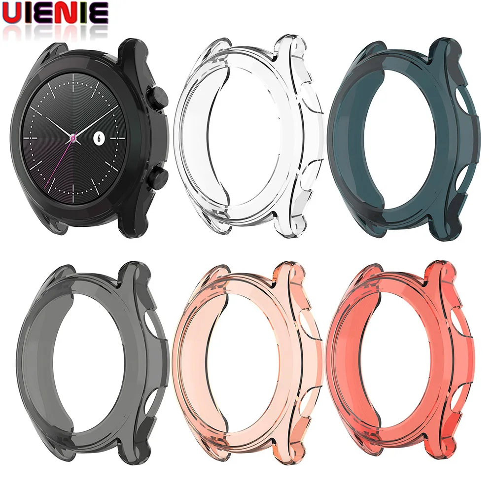 

Clear Thin TPU Protector Bumper Watch Frame Case Cover for Huawei Watch GT Elegant 42mm Smart Wristband Protective accessories