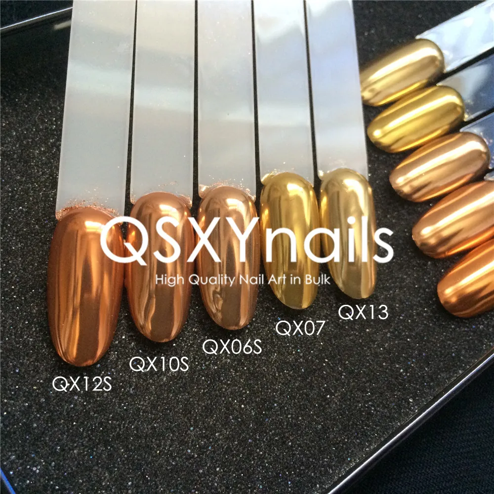 

0.5g Top Chrome Mirror Powder Gold Champagne Red Copper Pigment Nails Glitter for Gel Nail Polish Nail Art Decoration Manicure