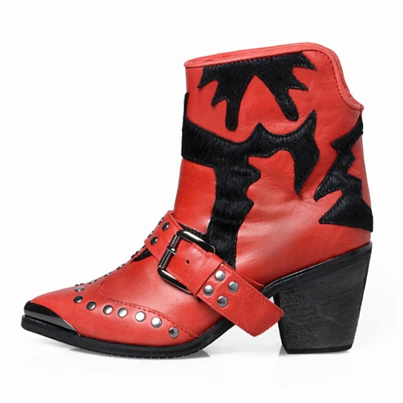 Винтажные ботильоны с острым носком; женские рыцарские сапоги из натуральной кожи; качественные уличные ковбойские сапоги на высоком каблу... Винтажные ботильоны с острым носком; женские рыцарские сапоги из натуральной кожи; качественные уличные ковбойские сапоги на высоком каблу...