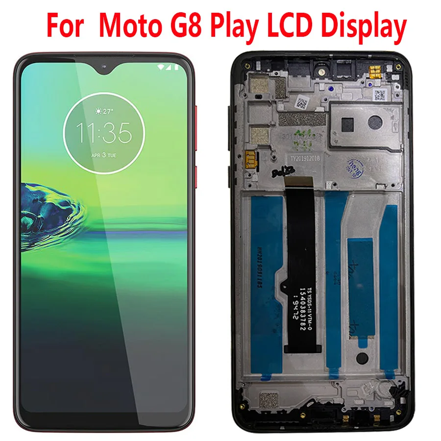 

IPS For Motorola Moto G8 Play LCD XT2015 Display Screen Sensor Panel Digiziter Assembly XT2015 For moto G8 Play with Frame