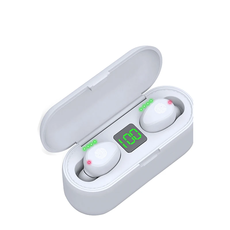 Bluetooth наушники 5,0 TWS отпечатков пальцев сенсорные HIFI наушники Беспроводная гарнитура Bluetooth светодиодный дисплей держатель для мобильного телефона