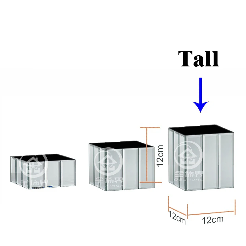 Современный, Зеркальный органайзер для макияжа, зеркальная ваза, сухой инструмент для цветов, держатель для ручек, Ювелирная кисть, футляр для хранения, офисный стол, органайзер, куб