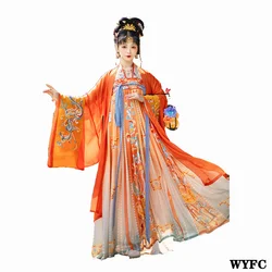Chinese Traditional Clothing Hanfu Women Fairy Apparel Dance Show Performance Daily Princess Dress Tang System Embroidery Party