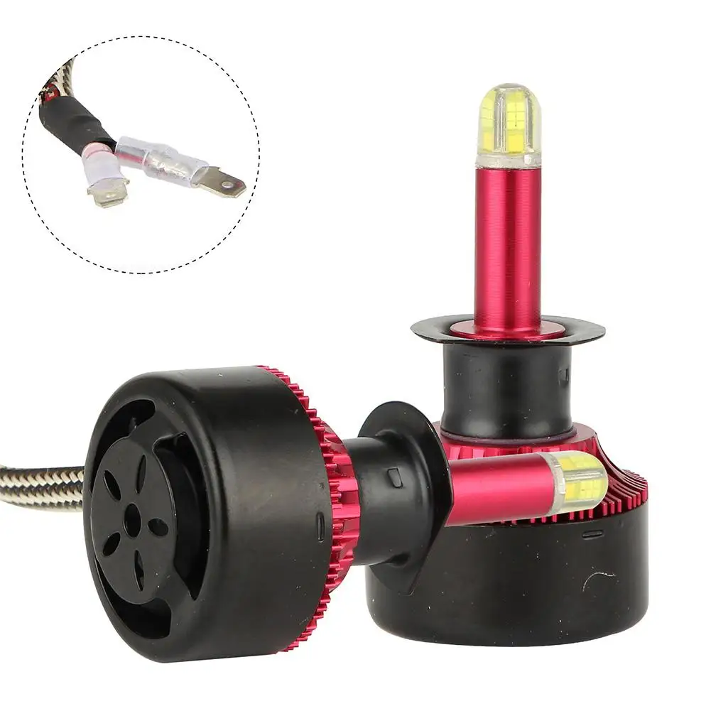 Cena 2 sztuk 200W 20000LM LED reflektorów samochodu H1 H7 H8 9 11 9005 9006 lampa samochodowa 6500 K akcesoria samochodowe światła żarówki h7 lampa led