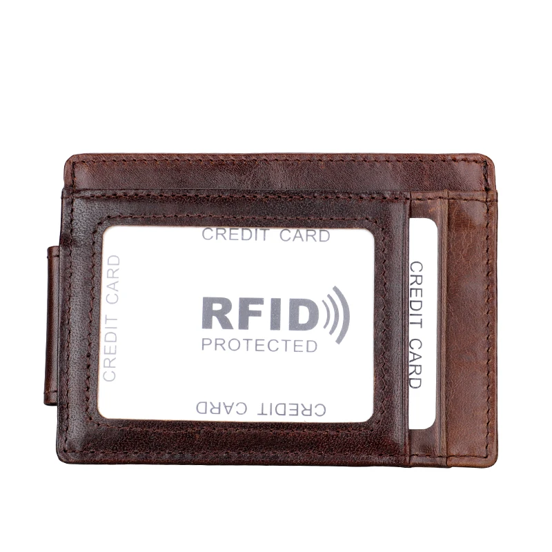 TRASSORY rfid блокирующий мужской мини магнитный зажим для денег из натуральной кожи