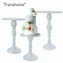 Transhome подставка для торта металлическая белая стойка для десерта с высокой ногой свадебный реквизит украшение для дня рождения Макарон стенд для кекса