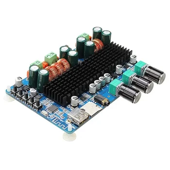 

Wireless bluetooth Digital 2.1 Channel Amplifier Board 50W+50W Stereo Output 100W Bass Output USB TF Card Decoding Play 12-26V