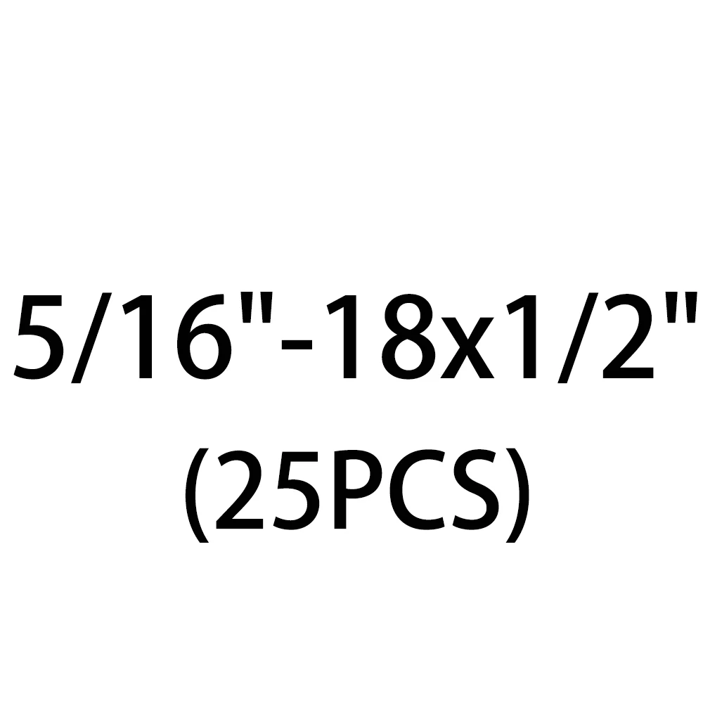 1/"-20 5/16"-18 Шестигранная головная крышка шестигранного болта ANSI B18.3 винт - Цвет: 25PCS