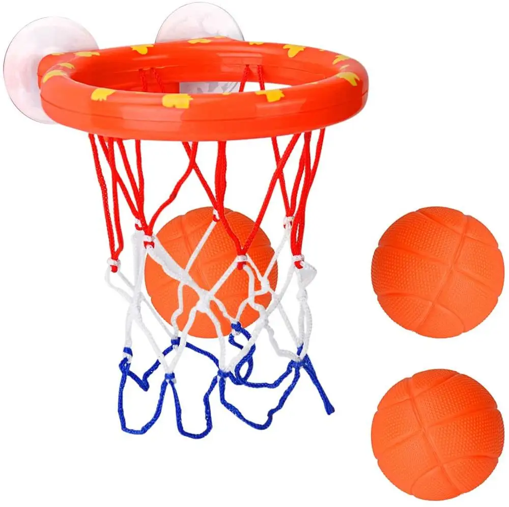Toddler Bath Toys Kids Shooting Basket Bathtub Water Play Set for Baby Girl Boy with 3 Mini Plastic Basketballs Funny Shower 7
