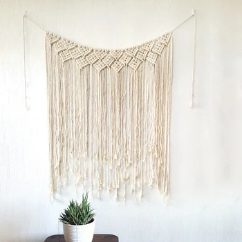 

Bohemian Nordic Macrame Wall Hanging Home Decor Small Tapestry Wedding Farmhouse Children's Room Headboard Photo Prop Decor
