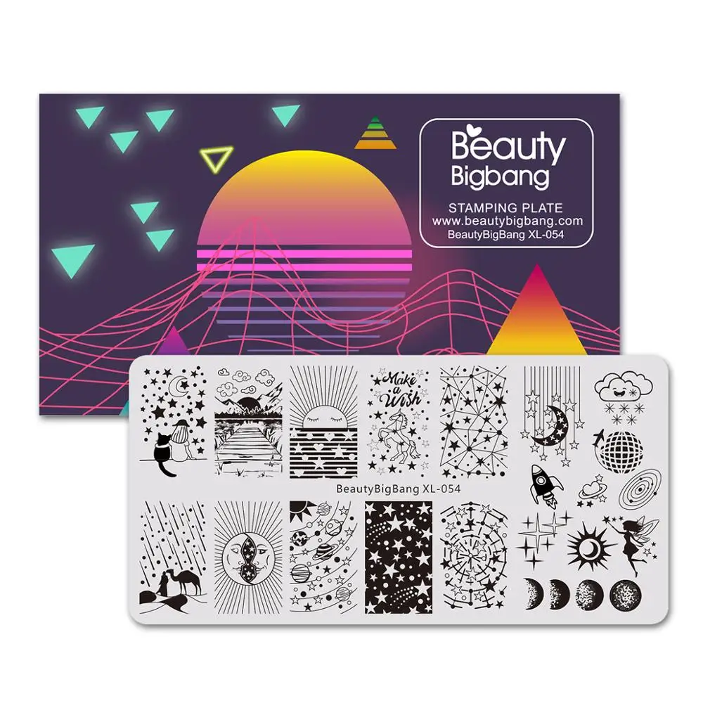 54 BeautyBigBang пластины для стемпинга ногтей для дизайна ногтей, роза, цветок, любовь, изображение, День Святого Валентина, штамповка, шаблон, инструменты для ногтей XL048 - Цвет: 54