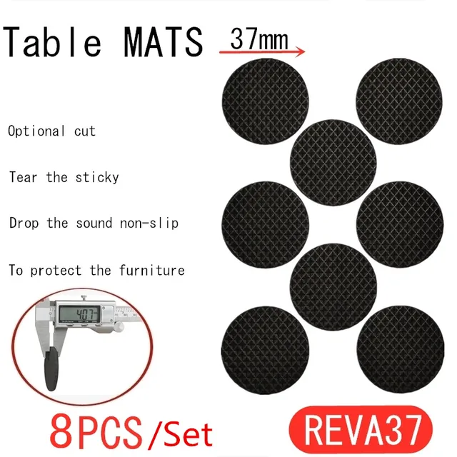 Furniture Chair Leg Pads Soft Thickening Bumper Self Adhesive Anti Slip Mat Damper For Table Protector Hardware 1/2/6/15/24PCS REVA37