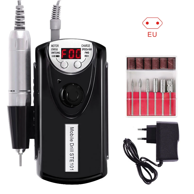 

2019 Nail Polishing Machine Electric Nail Drill Machine Rechargeable Strong Polishing ManicureTools