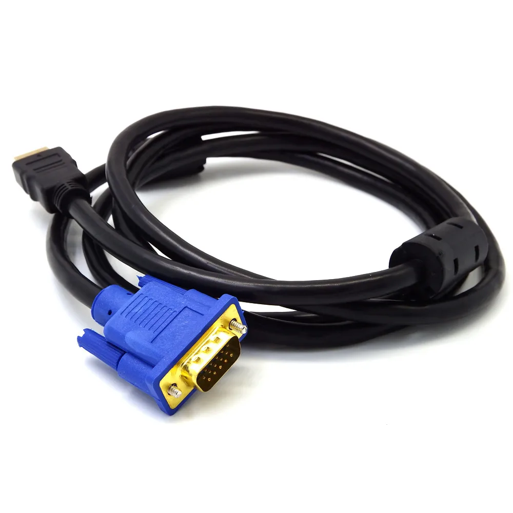 Ouhaobin HDMI в VGA адаптер 1080P HDMI в VGA 15Pin Мужской кабель адаптер конвертер линия для HDTV 1,8 м кабель