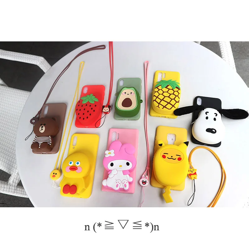

Case for Huawei Honor 7X 7A 7C 8C 8X Max Play 8A 8 Pro 9 9N View 10 20 Lite 20i Soft Silicone Cover Zipper Wallet Cartoon Phone
