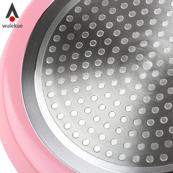 

Wulekue 6inch Non-stick Frying Pan Gas Copper with Coating Induction cooking Aluminum Steak Pizza Pancake Pans Dishwasher safe