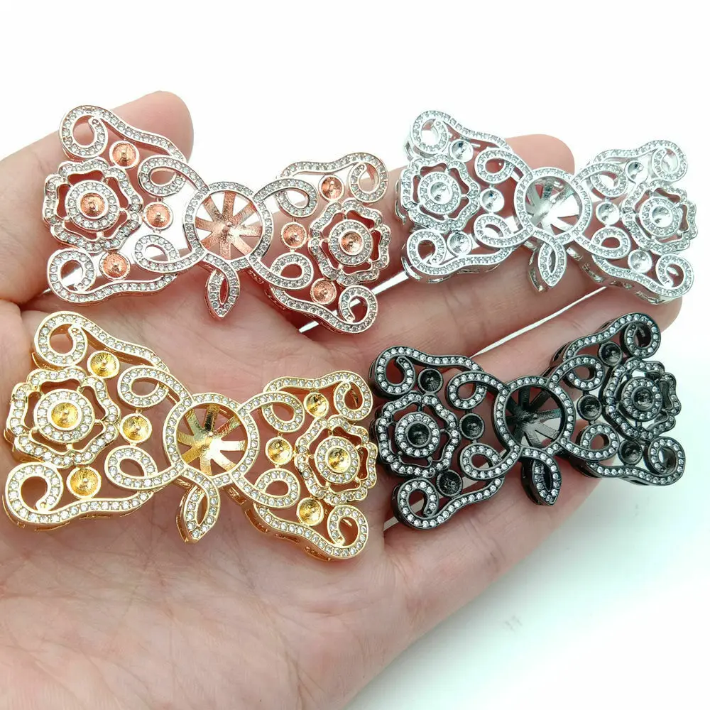 

golden plated Cubic Zirconia micro pave pendant connector charms jewelry making