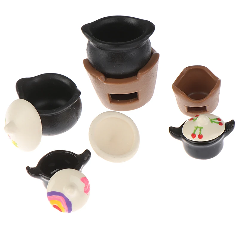 1/12 кукольный домик мини винтажная угольная печь суп горшок модель кухонная утварь мебель Игрушки для украшения кукольного дома