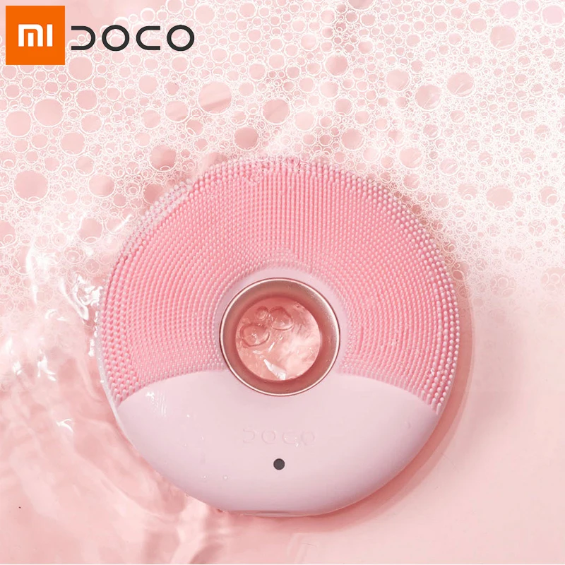 Xiaomi DOCO, электрическая щетка для очищения лица, MIJIA, Ультра звуковой Скруббер кожи, силиконовый звуковой вибратор, очиститель, устройство для чистки лица
