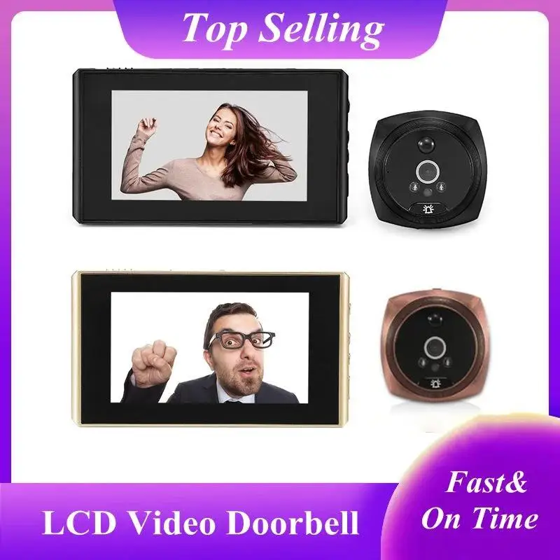 4.3'' LCD Digital Doorbell Viewer 145 Degree Door Peephole Camera Night vision 