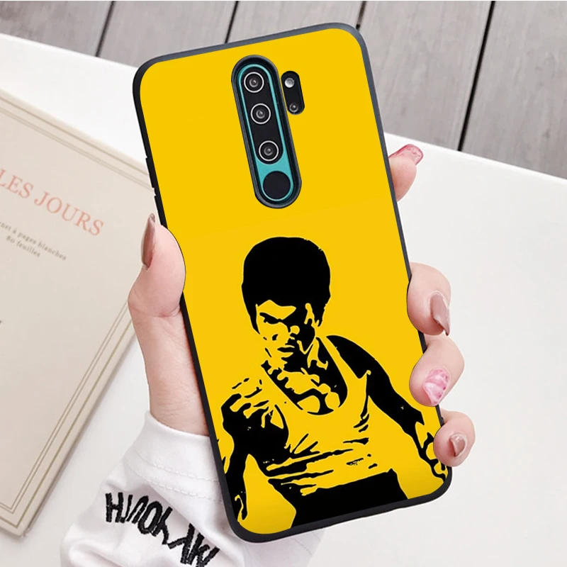 Lý Tiểu Long Silicone Ốp Lưng Điện Thoại Redmi Note 8 7 Pro S 8T Cho Redmi 9 7A Bao vỏ xiaomi leather case custom