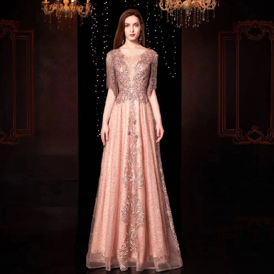 Lakshmigown, сексуальное женское вечернее платье, длинное, стразы, расшитое бисером, формальное, Дубай, вечерние платья,, для особых случаев, открытая спина