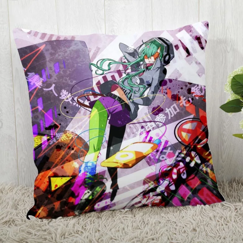 45*45 наволочка Hatsune Miku принт для свадьбы наволочка с рисунком наволочки - Цвет: Шоколад