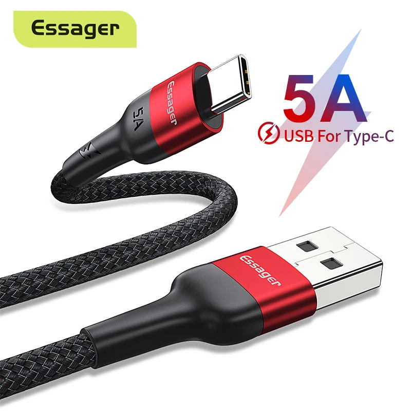 USB C Cable 5A For Huawei P40 P30 Pro Mate 30 Supercharge