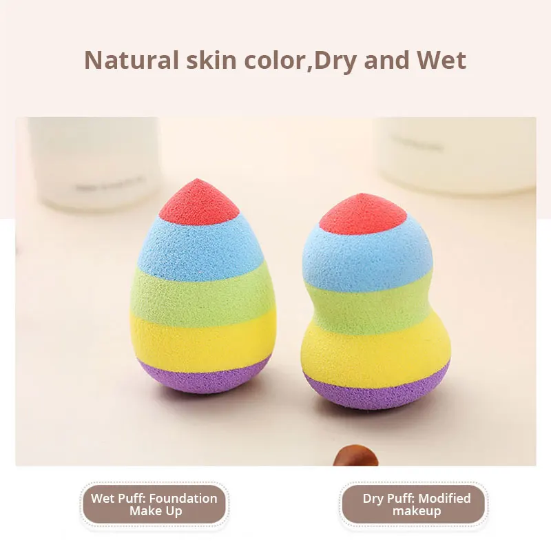 1 шт. косметический пышный порошок косметические спонжи женский макияж основа Губка макияж аксессуары в форме капли воды красочные слоеные