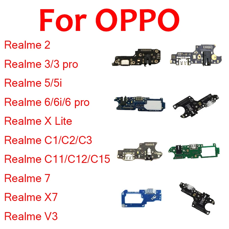 Зарядная Плата Usb для OPPO Realme 2 3 5 5i 6 6i Pro USB-разъем зарядки соединительная плата