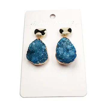 

New Women Natural Water Drop Shape Agat Stone Earrings for Women 18x25-20x30mm