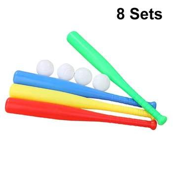 

8 Sets Baseball Bat Toy Durable Portable Unique Simple Baseball Bat with Kids