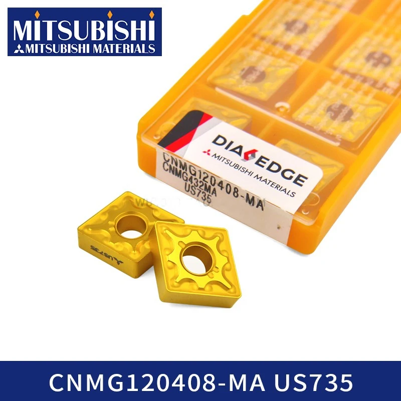 Mitsubishi CNMG120404-MA CNMG120408-MA US735 держатель для токарного инструмента сверлильный станок с ЧПУ CNMG1204 карбидные вставки из нержавеющей стали