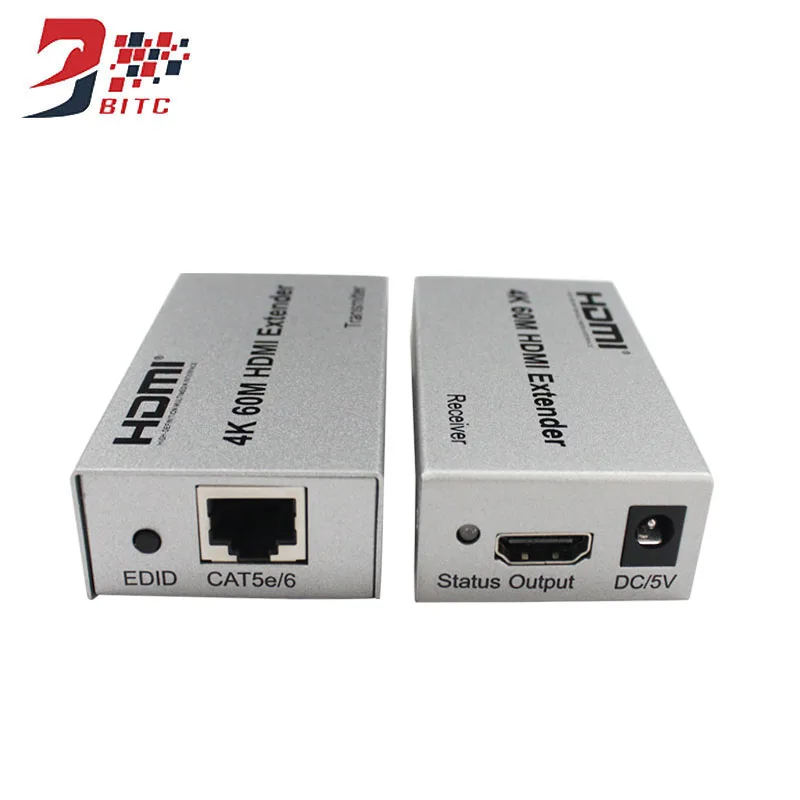 SZBITC 60 м HDMI удлинитель сплиттер HDMI отправитель и приемник через один Cat5e/6 Ethernet конвертер