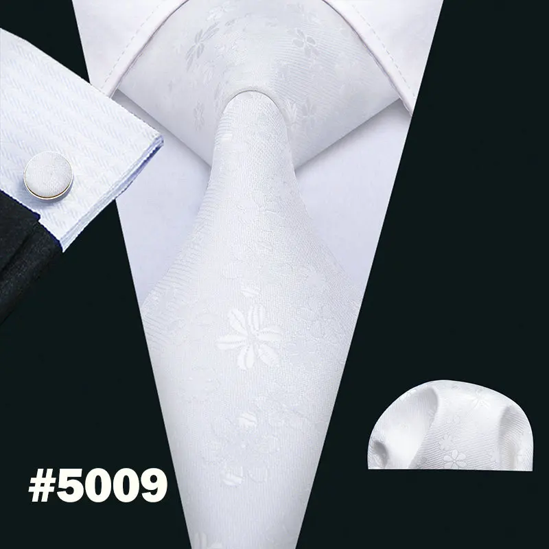 LS-5009 LS-1129 Barry.Wang мужской галстук Классический Бизнес Новинка шелковый галстук носовой платок Запонки Наборы для мужчин формальная Свадебная вечеринка - Цвет: LS-5009