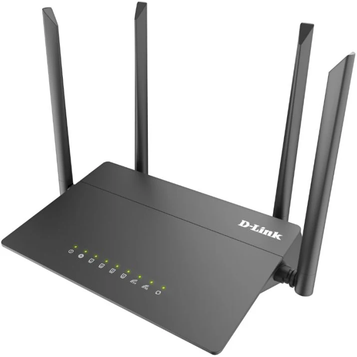 Роутер беспроводной D-Link DIR-822(DIR-822/RU/R1A) AC1200 10/100BASE-TX черный
