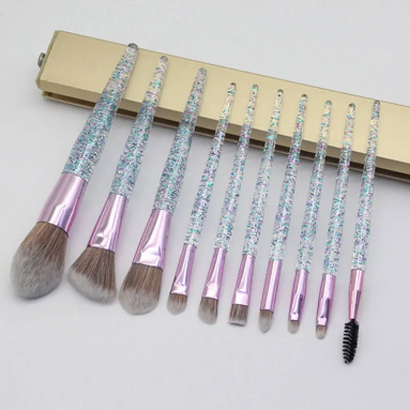 

10PCS Rubber Handle Makeup Brushes Foundation Eyeshadow Brush Cosmetic Powder Brush Make up Brushes Sets Pincel Beauty Tools