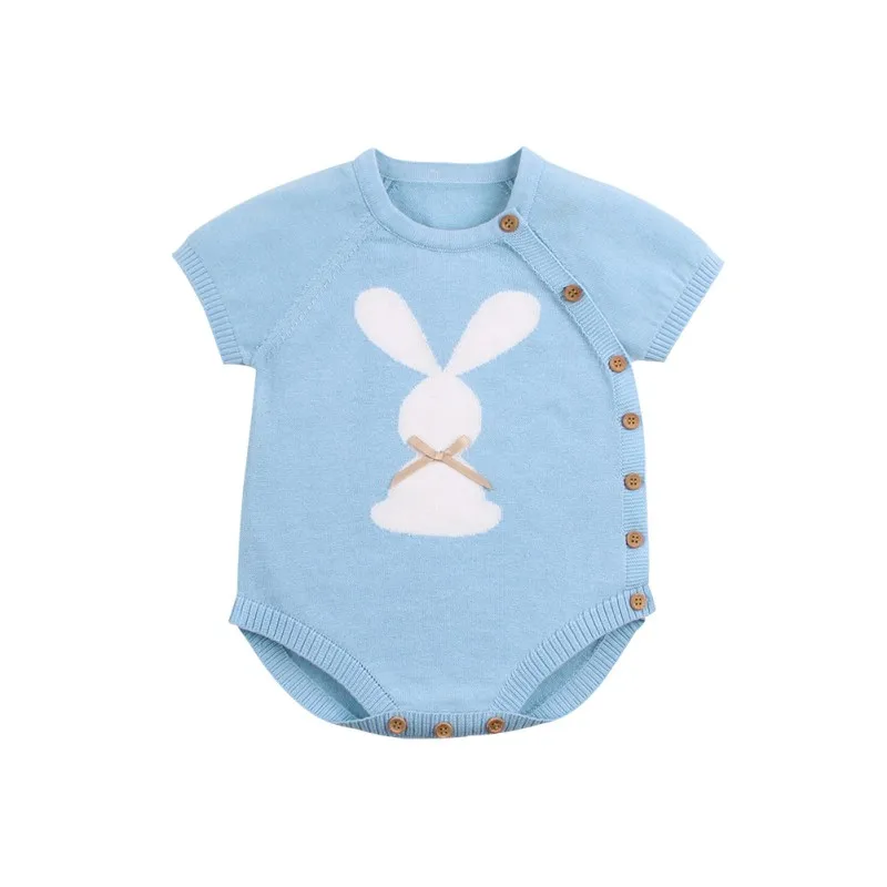 

Infant Baby Girls Clothes Autumn Cartoon Print Short Sleeve Knit Rompers Kids Boys Jumpsuit Rompers for Babe Clothes