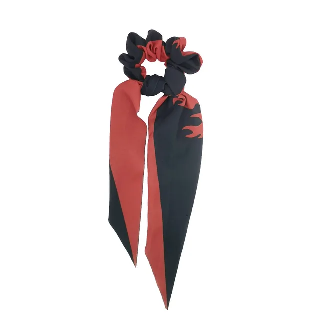 Anime Demon Slayer Cosplay Hair Ring Ribbon Nezuko Zenitsu Tanjirou Fashion Scrunchies Hair Accessories Girl Costume Props jiguoneiyi