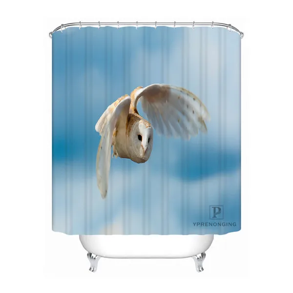 Shower Curtain Пользовательские Сова Птица искусство ветка Водонепроницаемый Ванная комната приемлемая занавеска из полиэстеровой ткани занавеска для ванной#180318-45-43 - Цвет: Shower Curtain