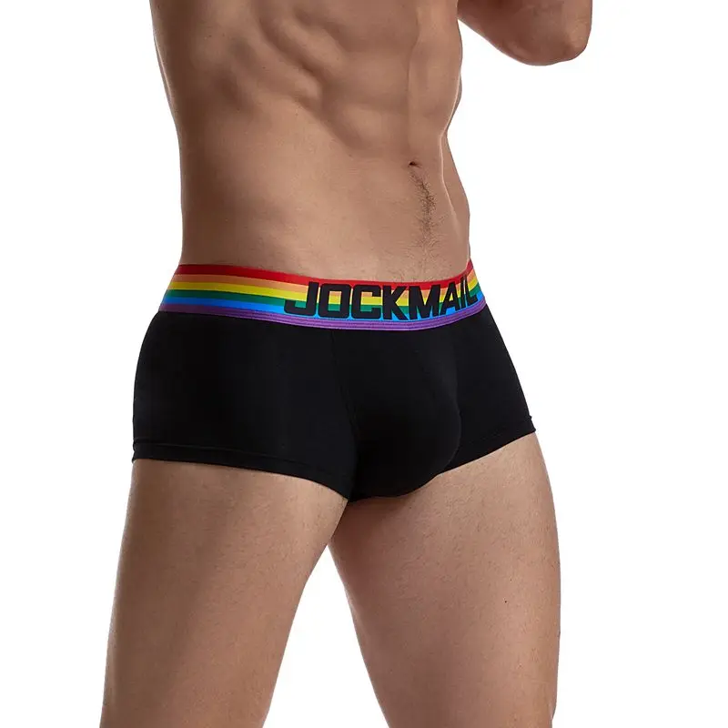 men's underwear styles JOCKMAIL Men Briefs Underwear Sexy Breathable Rainbow stripes Underpants Comfortable Underwear Shorts Cueca Gay Male Panties Hot best men's underwear for ball support