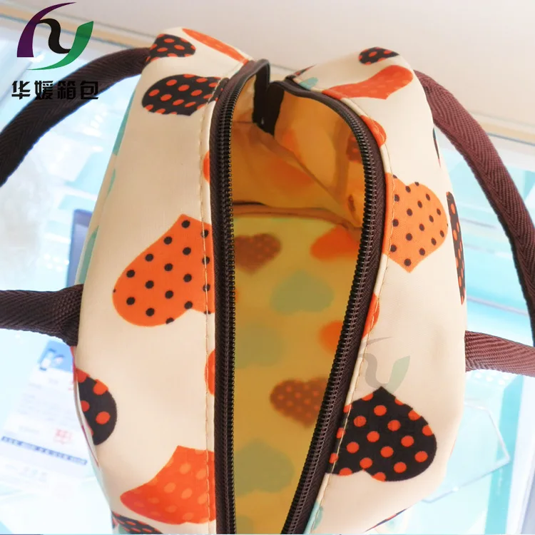 

H711 Bento Box Bag Korean-style Heart Lunch Box Bag Hand Diaper Bag Handbag Customizable Logo