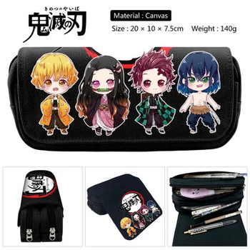 

Anime Kimetsu no Yaiba Demon Slayer cosplay Agatsuma Zenitsu Kamado Tanjirou Kamado Nezuko boy wallets Stationery box Pencil box