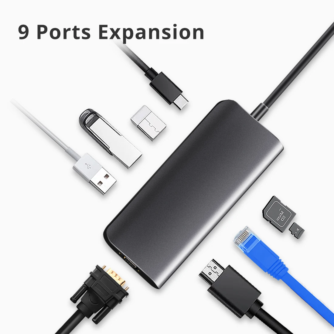 Usb-хаб с usb-хаб Snowkids для нескольких USB 3,0 HDMI адаптер док-станция для MacBook Pro Аксессуары USB-C сплиттер типа C LAN RJ45 USB C концентратор