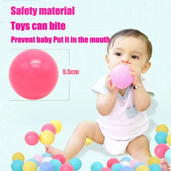 

50pcs/lot 5.5cm Eco-Friendly Colorful Ball Soft Plastic Ocean Ball Funny Baby Kid Swim Pit Toy Water Pool Ocean Wave Ball