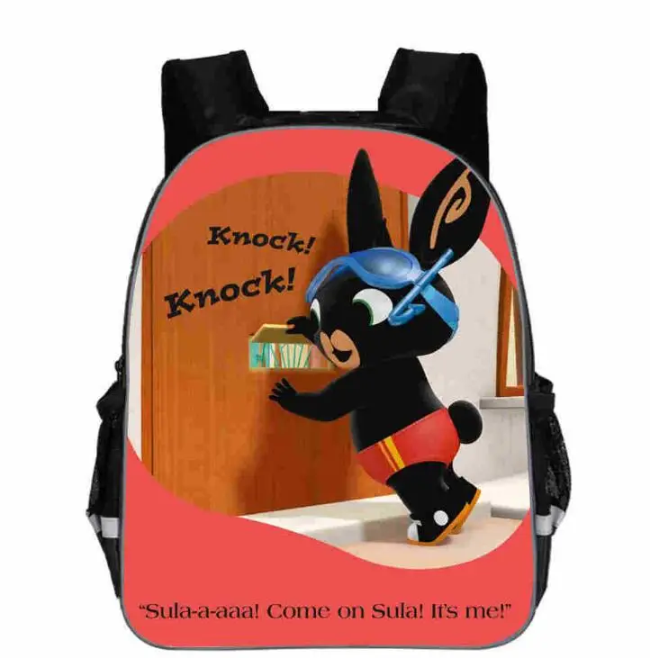picture color Рюкзак с принтом аниме Bing Bunny, школьный рюкзак для мальчиков и девочек, детская сумка для книг, мультяшный рюкзак для маленьких девочек, cartable enfant, сумка для детского сада - Цвет: picture color